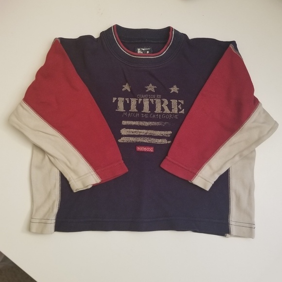 Little Boy Red and Blue 100% Cotton Long Sleeve - Picture 1 of 4